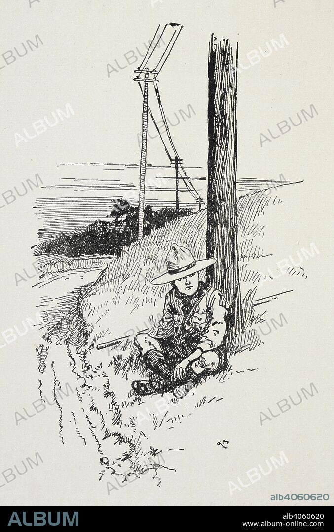 JOHN LEA. A boy scout sitting. Brave Boys and Girls in Wartime. True stories. London : Blackie & Son, [1918]. First World War. Source: 12802.dd.8 page 1.