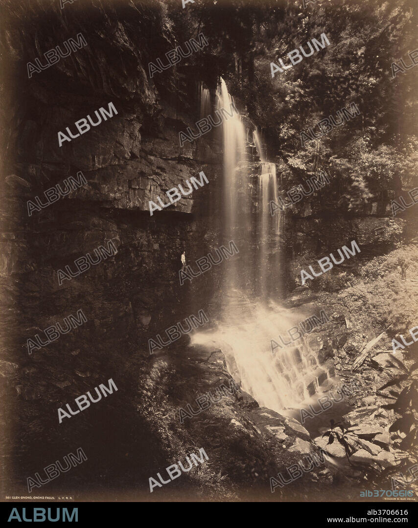 WILLIAM H. RAU. Glen Onoko, Onoko Falls. Dated: c. 1895. Dimensions: image: 52.1 × 43.6 cm (20 1/2 × 17 3/16 in.)  mount: 59.1 × 49.7 cm (23 1/4 × 19 9/16 in.). Medium: albumen print.