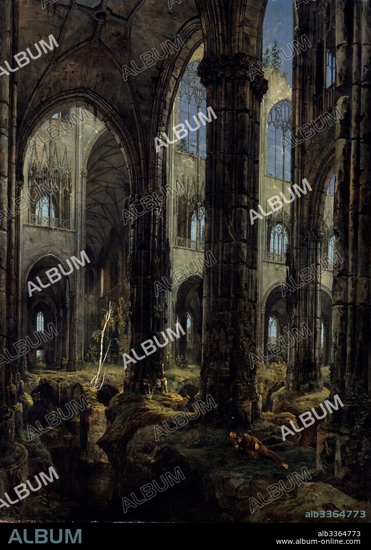 KARL BLECHEN. Gothic Church Ruins.