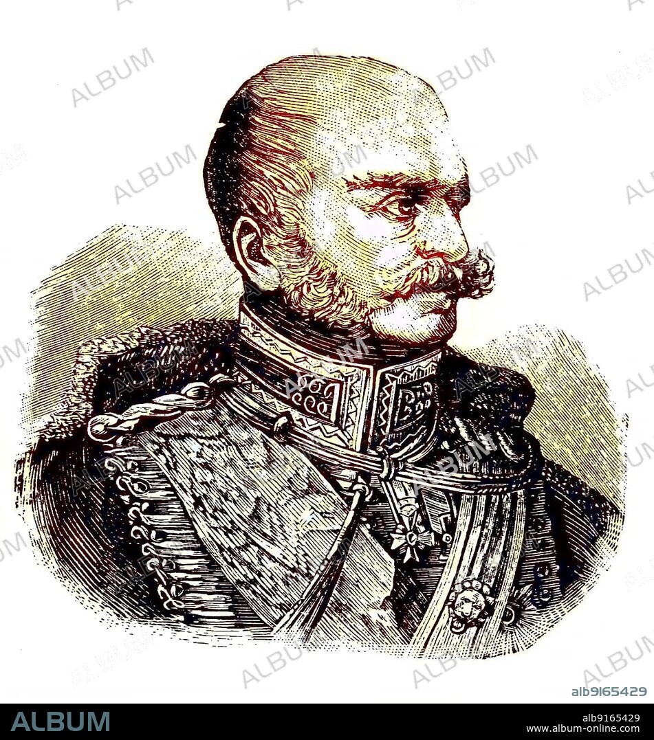 Ernst August, II, of Hanover, 1845 to 1923, the last Crown Prince of the Kingdom of Hanover, he also held the titles of Prince of Great Britain and Ireland, Prince of Hanover, Duke of Brunswick-Lueneburg, 3, Duke of Cumberland and Teviotdale and others, historical wood engraving, ca. 1880, digitally restored reproduction of a 19th century original, exact original date unknown, coloured.