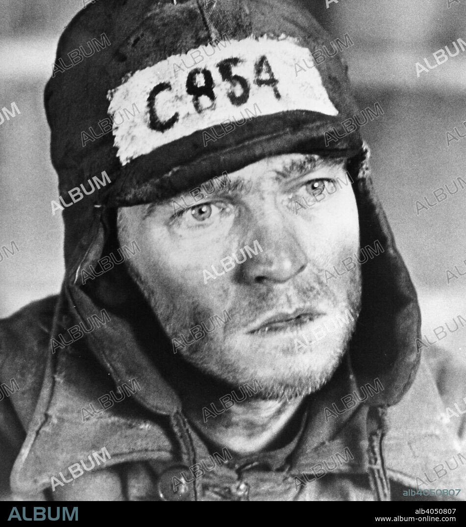 Tom Courtenay (1937- ), British actor, in a scene from the motion picture 'One Day in the Life of Ivan Denisovich', 1972.