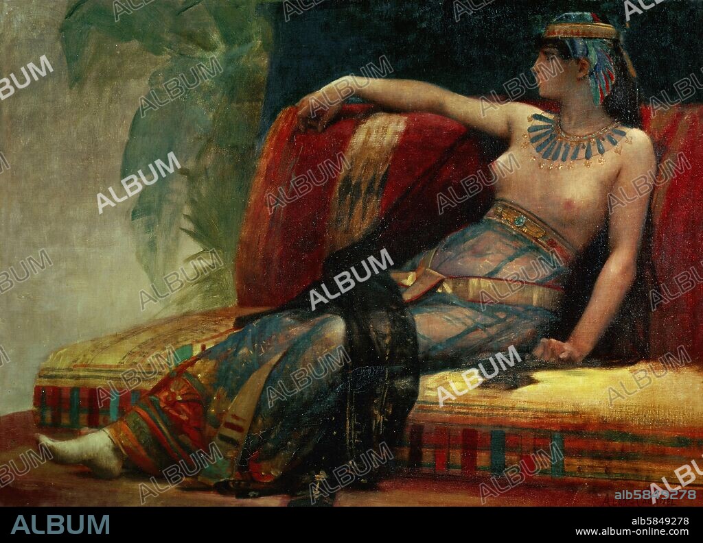 ALEXANDRE CABANEL. Pharaoh Cleopatra VII. Canvas.