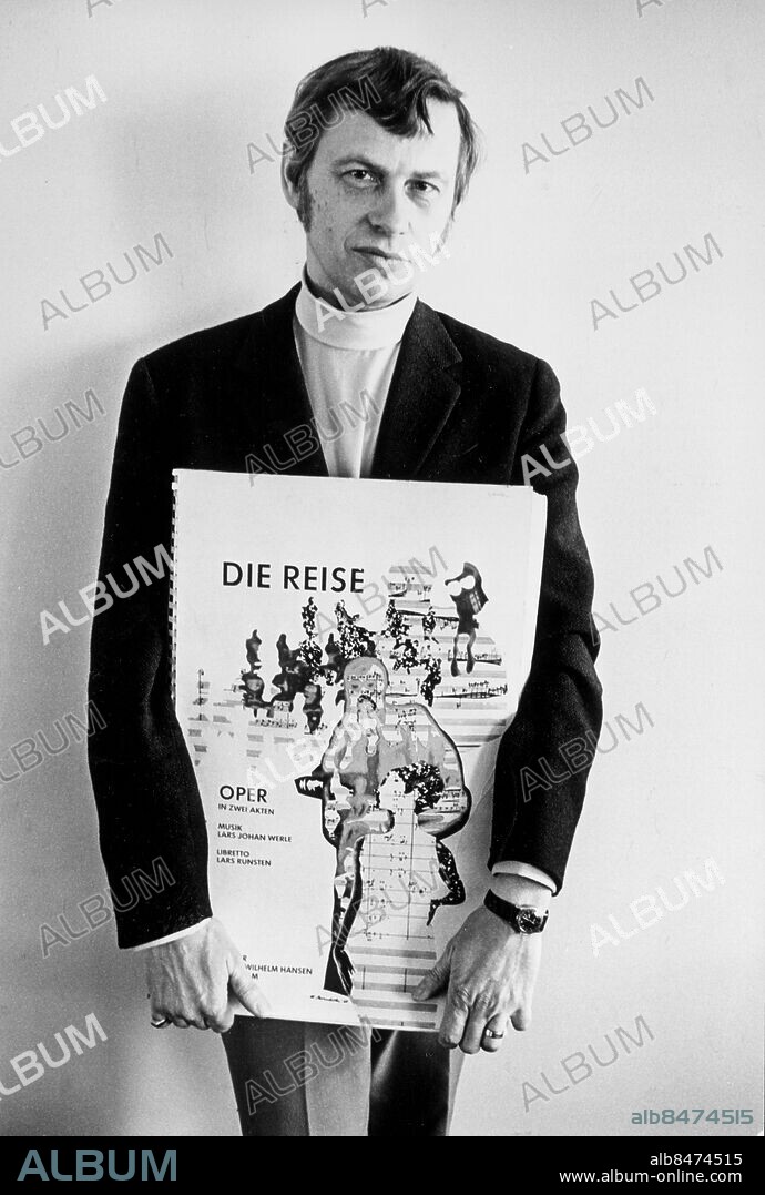 1969.. Orig. bildtext... LARS JOHAN WERLE -69 Anm. Tonsättare Kompositörer Partitur Die Reise - opera i två akter musik: Lars Johan Werle libretto: Lars Runsten CD618 persons: LARS JOHAN WERLE sites: SVERIGE.