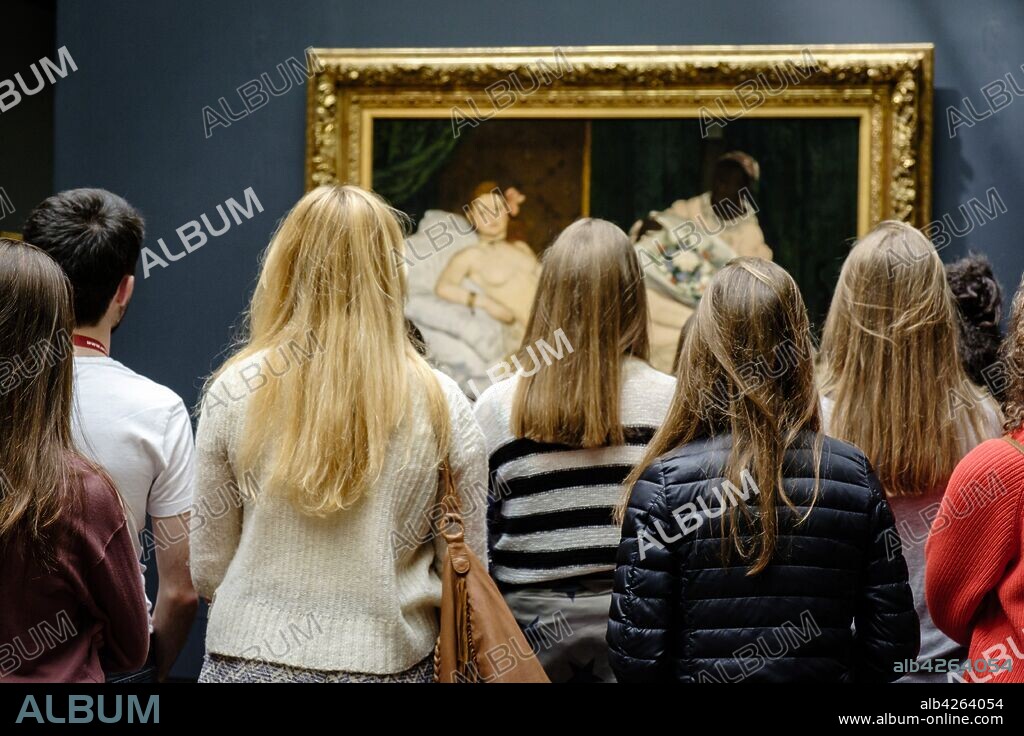 Edouard Manet (1832-1883),. Olympia,. 1863,. Óleo sobre lienzo, Museo de Orsay, Ministerio de Cultura y Comunicación Francés, Paris, France,Western Europe.