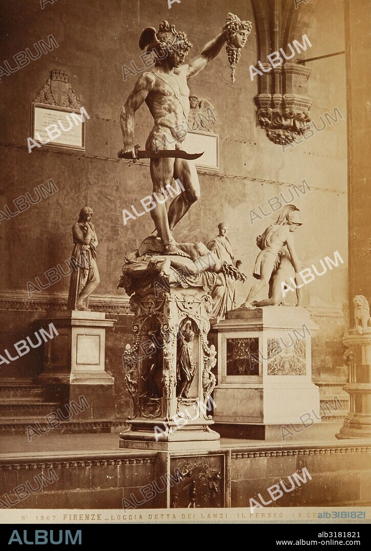 BENBENUTO CELLINI. Il Perseo [Perseo con la cabeza de Medusa en la Logia de la plaza de la Señoría].