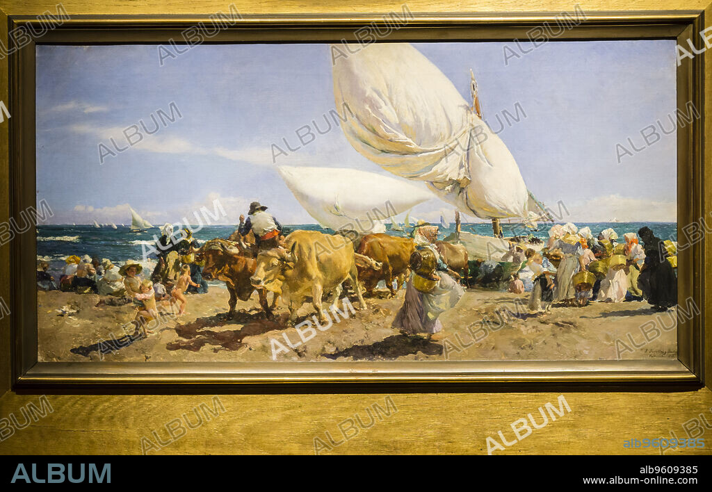 Joaquin Sorolla y Bastida, la vuelta de la pesca, Museo Nacional de Bellas Artes (MNBA) ,Buenos Aires, republica Argentina, cono sur, South America.