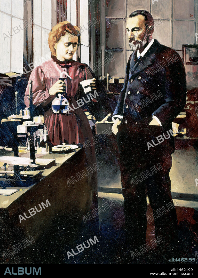 PIERRE CURIE (1859-1906) y MARIE CURIE (1867-1934). Físicos franceses. Descubridores del radio en 1898. Premio Nobel de Química en 1903.