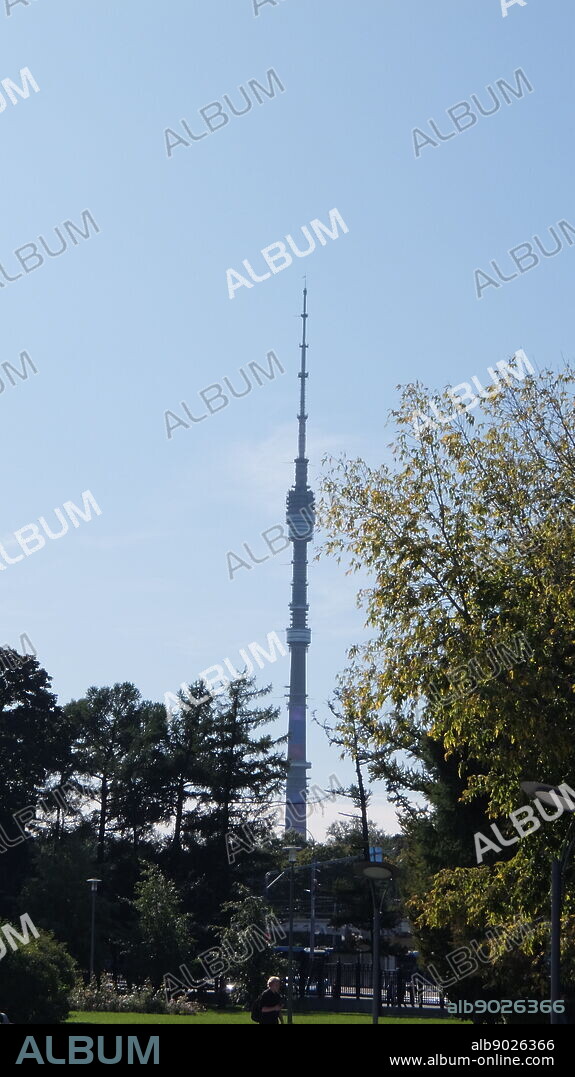 Ostankino Tower a television and radio tower in Moscow, Russia, owned by the Moscow branch of unitary enterprise Russian TV and Radio Broadcasting Network. Standing 540.1 metres (1,772 ft), Ostankino was designed by Nikolai Nikitin. It is currently the tallest free-standing structure in Europe.