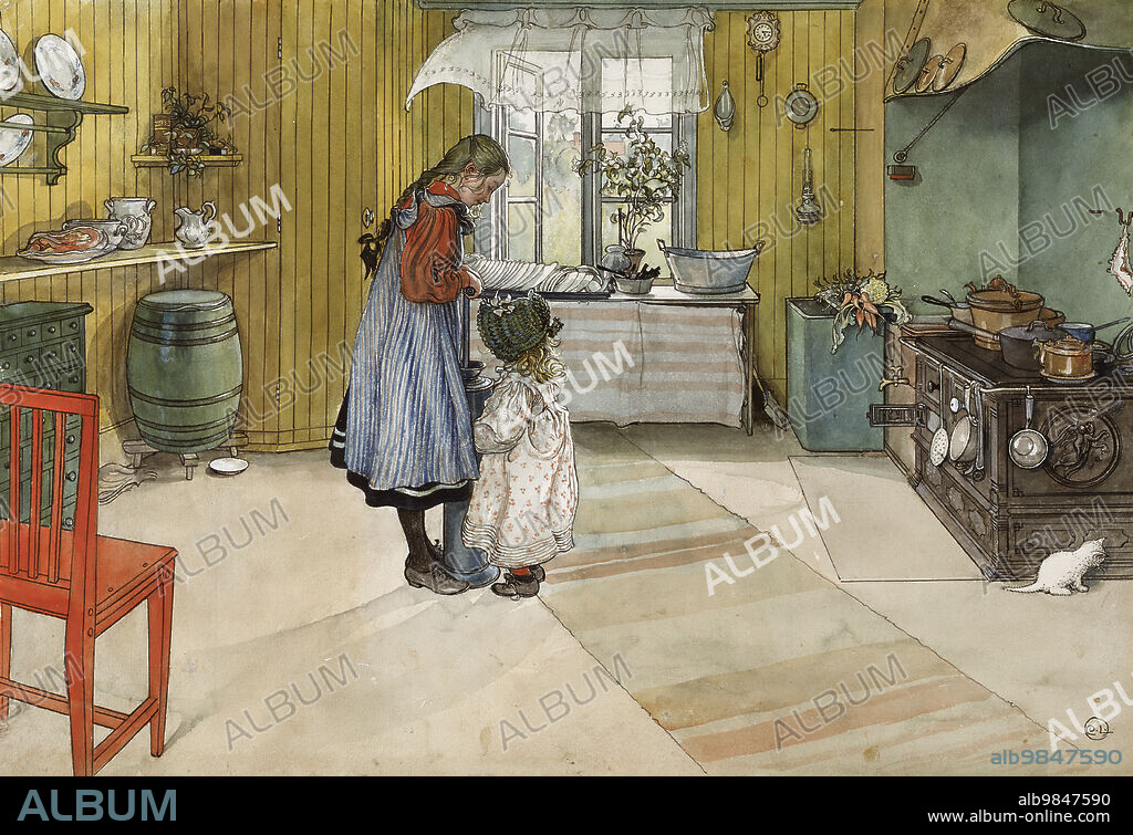 The Kitchen. From A Home (26 watercolours), Unknown date.