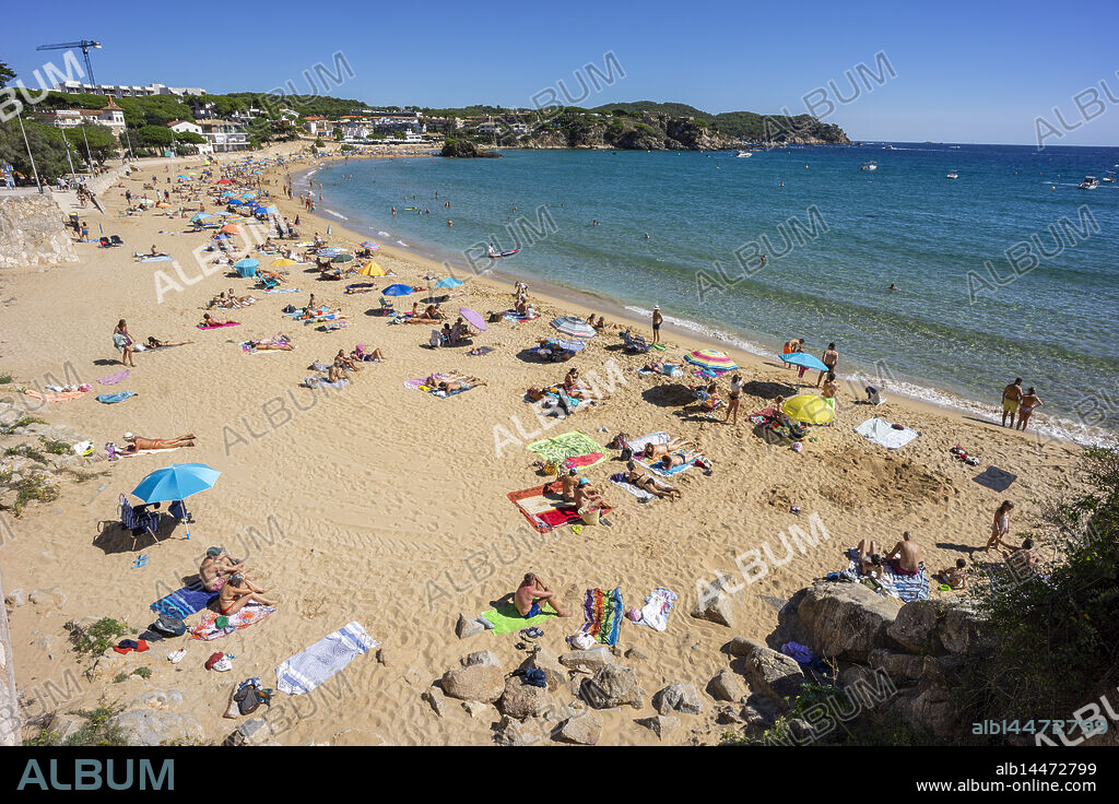 La Fosca beach, Camí de Ronda, Palamós, Girona, Catalonia, Spain.