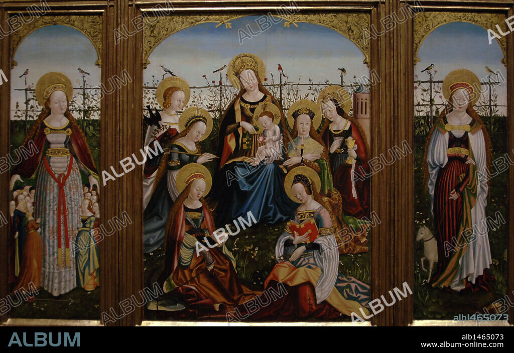 ARTE RENACIMIENTO. ALEMANIA. "TRIPTICO DE LA VIRGEN CON EL NIÑO Y SANTOS" (1505-1515). Pintura anónima alemana. Instituto de Arte de Chicago. Estado de Illinois. Estados Unidos.
