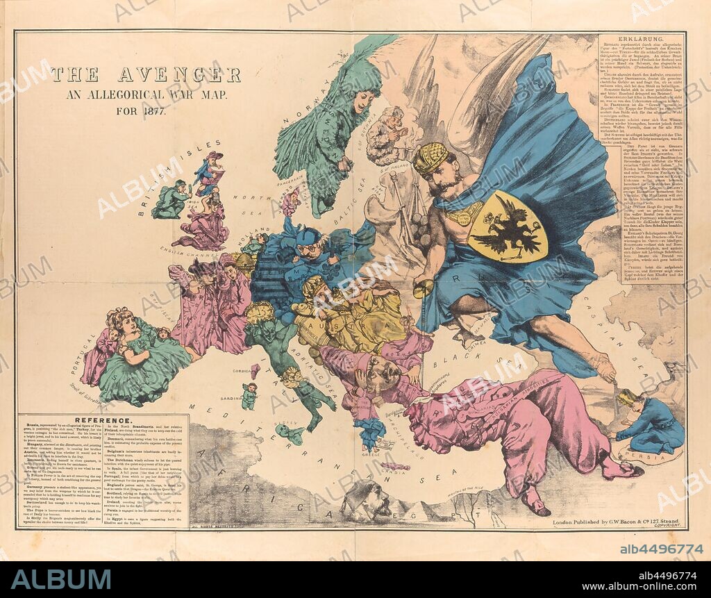 ANONYMOUS. The Avenger: An Allegorical War Map for 1877.