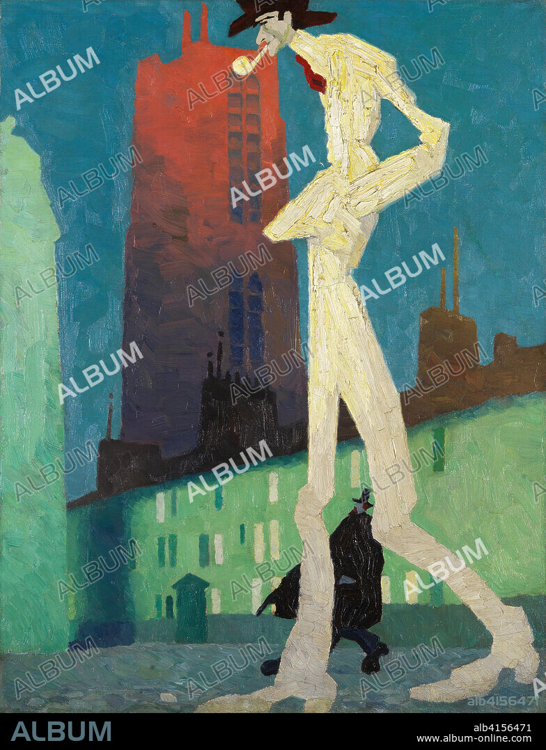 Lyonel Feininger (New York, 1871-1956). The White Man (1907). Oil on canvas. 68.3 x 52.3 cm.