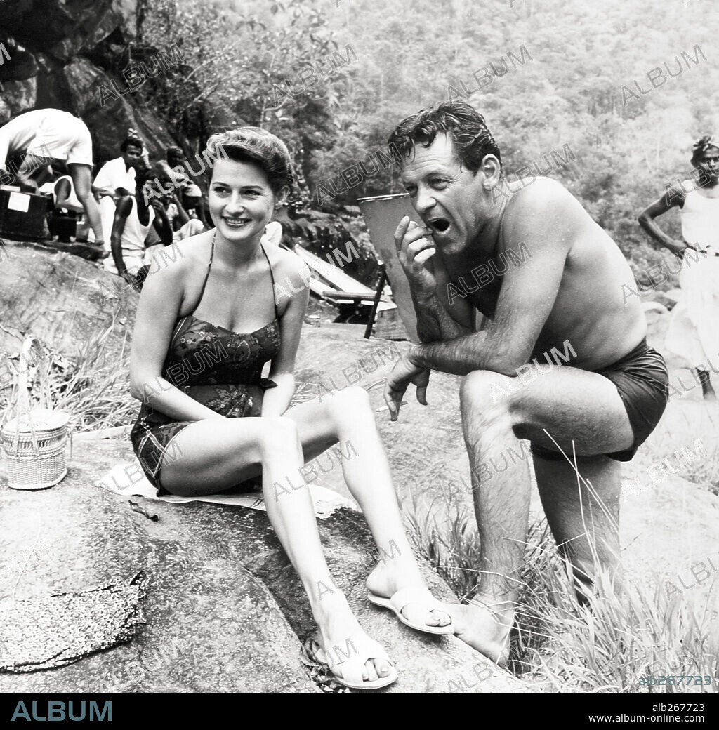 BRENDA MARSHALL und WILLIAM HOLDEN in THE BRIDGE ON THE RIVER KWAI, 1957, unter der Regie von DAVID LEAN. Copyright COLUMBIA PICTURES.