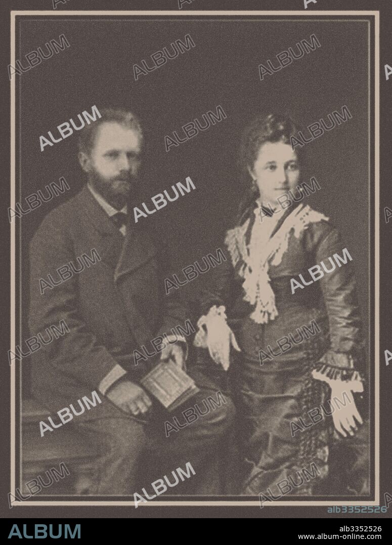 IVAN GRIGORYEVICH DYAGOVCHENKO. The composer Pyotr Ilyich Tchaikovsky (1840-1893) with his wife Antonina Miliukova.