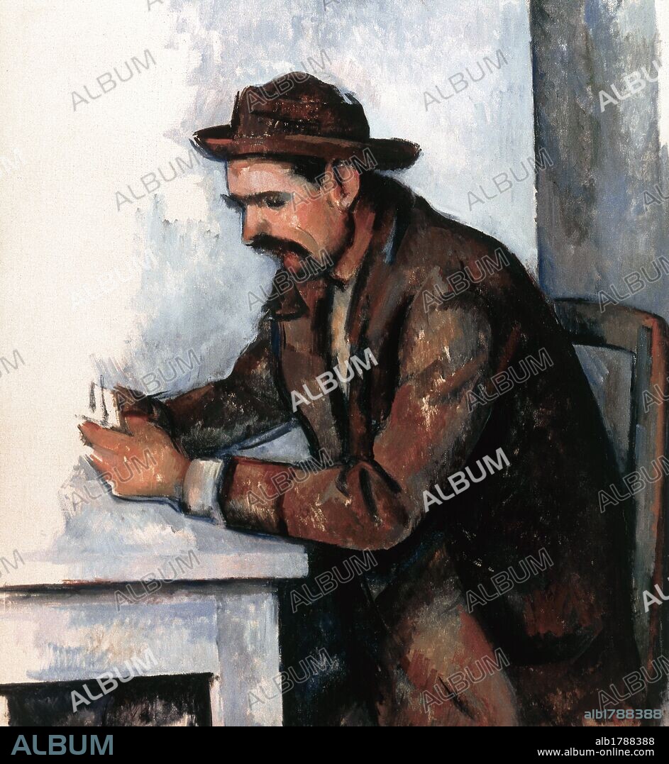 ARTE S. XIX. FRANCIA. CEZANNE, Paul (Aix-en-Provence, 1839-Aix-enProvence, 1906). Pintor francés representante del postimpresionismo "JUGADOR DE CARTAS" (1890-1892). Museo de Orsay. París.