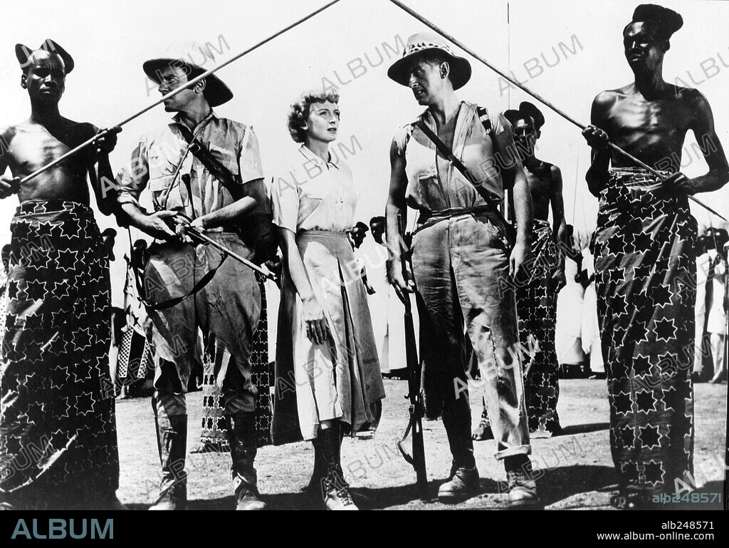DEBORAH KERR, RICHARD CARLSON y STEWART GRANGER en LAS MINAS DEL REY SALOMÓN, 1950 (KING SOLOMON'S MINES), dirigida por COMPTON BENNETT. Copyright M.G.M.