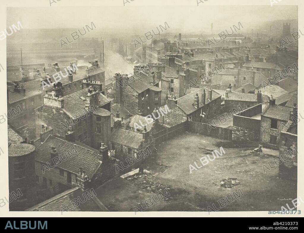 Old Houses Corner of George Street and High Street. James Craig Annan; Scottish, 1864-1946. Date: 1897. Dimensions: 16.2 x 23 cm (image); 27.6 x 37.8 cm (paper). Photogravure, plate 40 from the book "The Old Closes & Streets of Glasgow" (1900). Origin: Scotland.