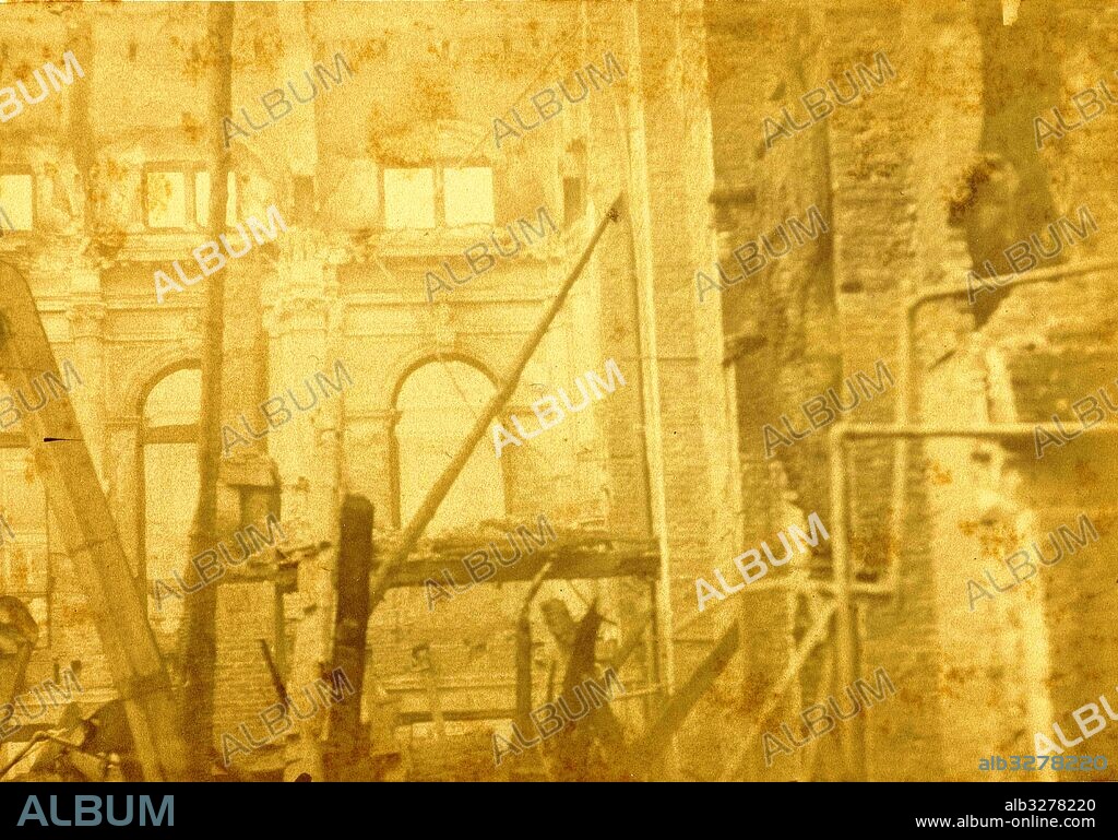 Stadsschouwburg in Amsterdam, The Netherlands after fire, February 20, 1890 (foyer), Christiaan Batelt, 1890.