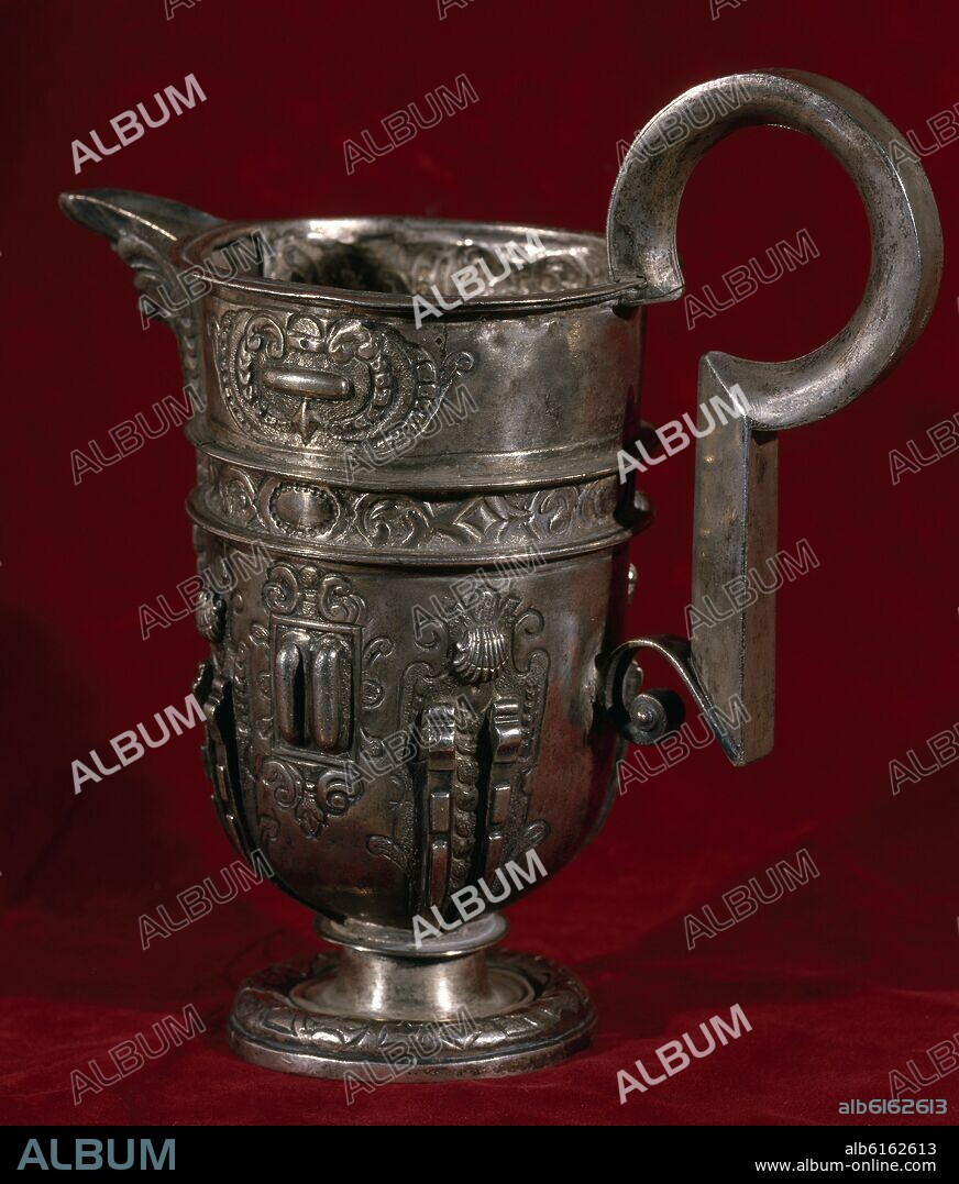 ANONIMO SIGLO XVII. JARRA DE PICO - SIGLO XVII - PLATA - ESCUELA SEVILLANA - MANIERISMO.