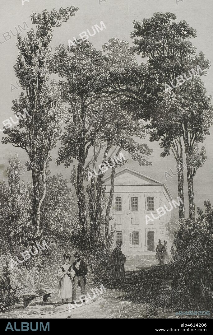 Russia, Saint Petersburg. The Summer Palace of Peter the Great. Summer Garden. Two-story house built between 1710 and 1714 by the architect Domenico Trezzini. Engraving by Lemaitre, Danvin and Cholet. History of Russia by Jean Marie Chopin (1796-1870). Panorama Universal, Spanish edition, 1839.