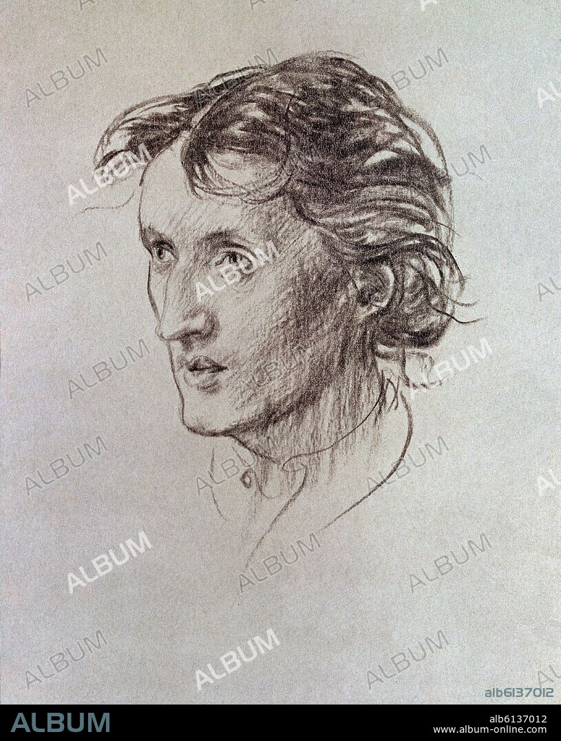 VIRGINIA WOOLF-DIBUJO- (1882-1941) NOVELISTA INGLESA.