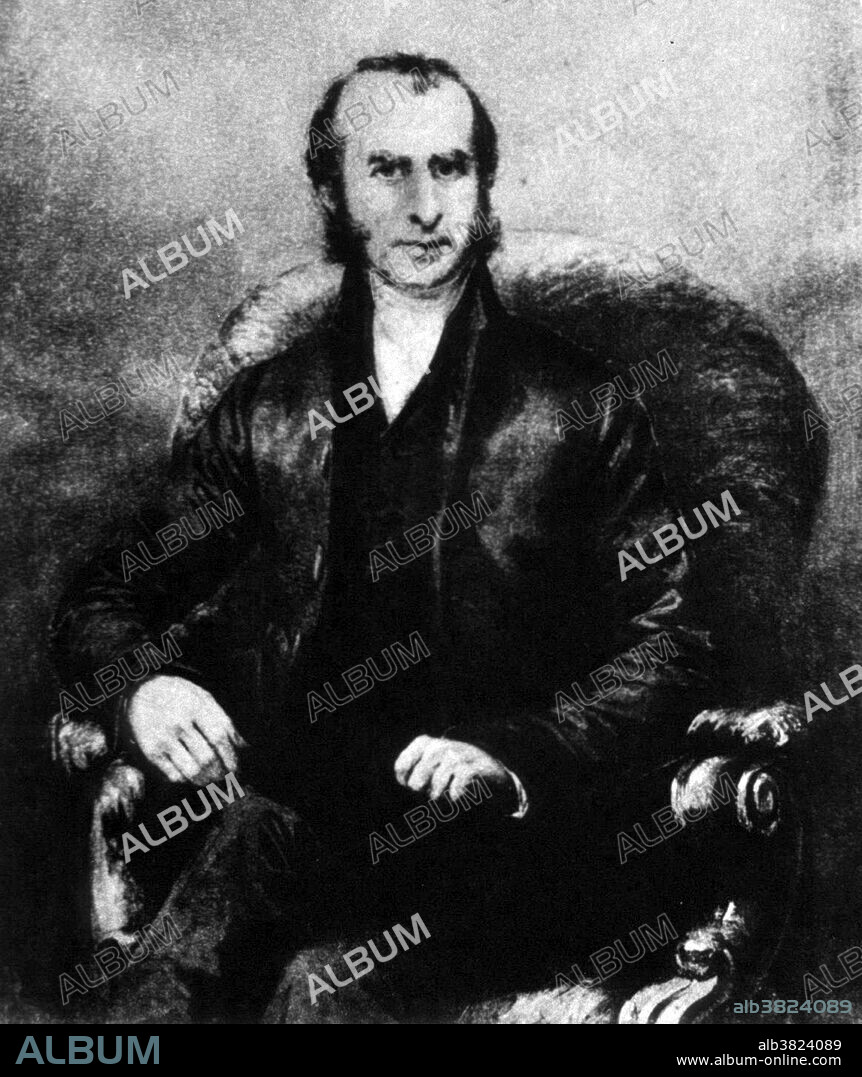 Thomas Hodgkin (1798-1866) was an English physician, considered one of the most prominent pathologists of his time. Hodgkin described the disease that bears his name (Hodgkin's lymphoma) in 1832. It is a malignancy that produces enlargement of lymphoid tissue, spleen, and liver, with invasion of other tissues. His greatest contribution to the teaching of pathology was his work entitled, The Morbid Anatomy of Serous and Mucous Membranes (1829) which became a classic in modern pathology. Hodgkin's work marked the beginning of times when a pathologist was actively involved in the clinical process. Hodgkin was one of the earliest defenders of preventive medicine, having published On the Means of Promoting and Preserving Health in book form in 1841. Among other early observations were the first description of acute appendicitis, of the biconcave format of red blood cells and the and the striation of muscle fibers. He contracted dysentery while in Palestine and died in 1866.