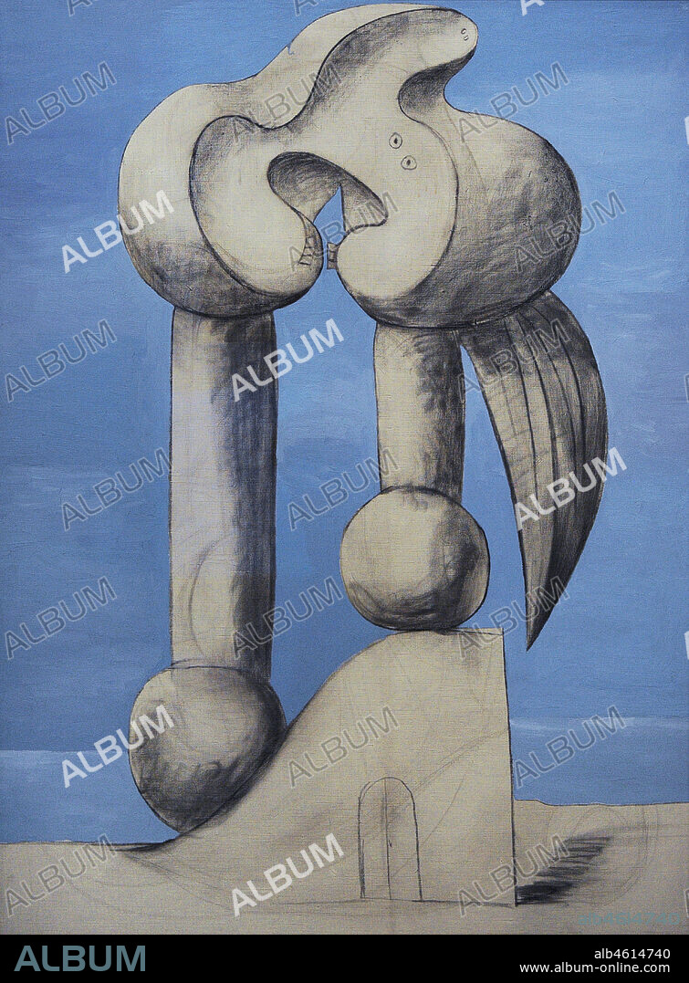 Pablo Picasso (Pablo Ruiz Picasso) (1881-1973). Pintor español. Figures au bord de la mer I (Figuras al borde del mar I), París, 2 de enero de 1932. Oleo y carboncillo sobre lienzo, 130 x 97 cm. Museo Nacional Centro de Arte Reina Sofía. Madrid. España.