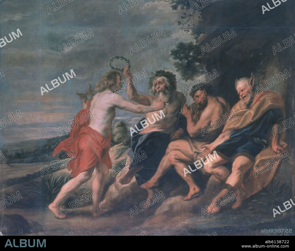 JACOB JORDAENS (1593-1678). APOLO VENCEDOR DE PAN - HACIA 1637 - OLEO/LIENZO - 181x223 cm - ESCUELA FLAMENCA - NP 1712.