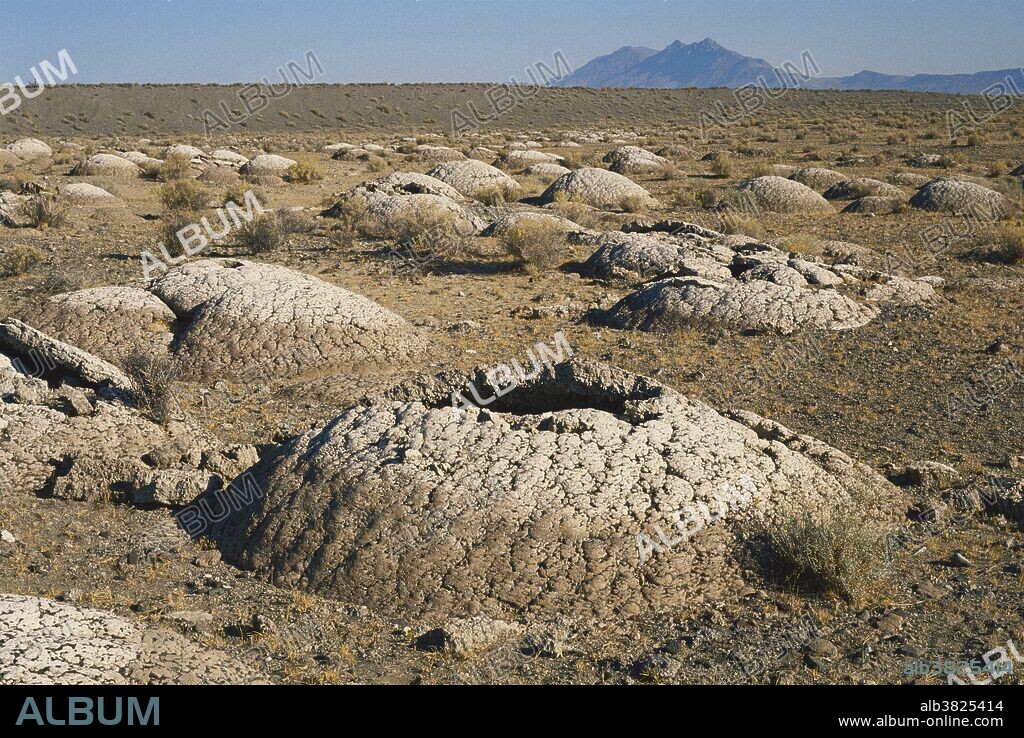 A chemical sedimentary rock known as tufa in Washoe County, Nevada.