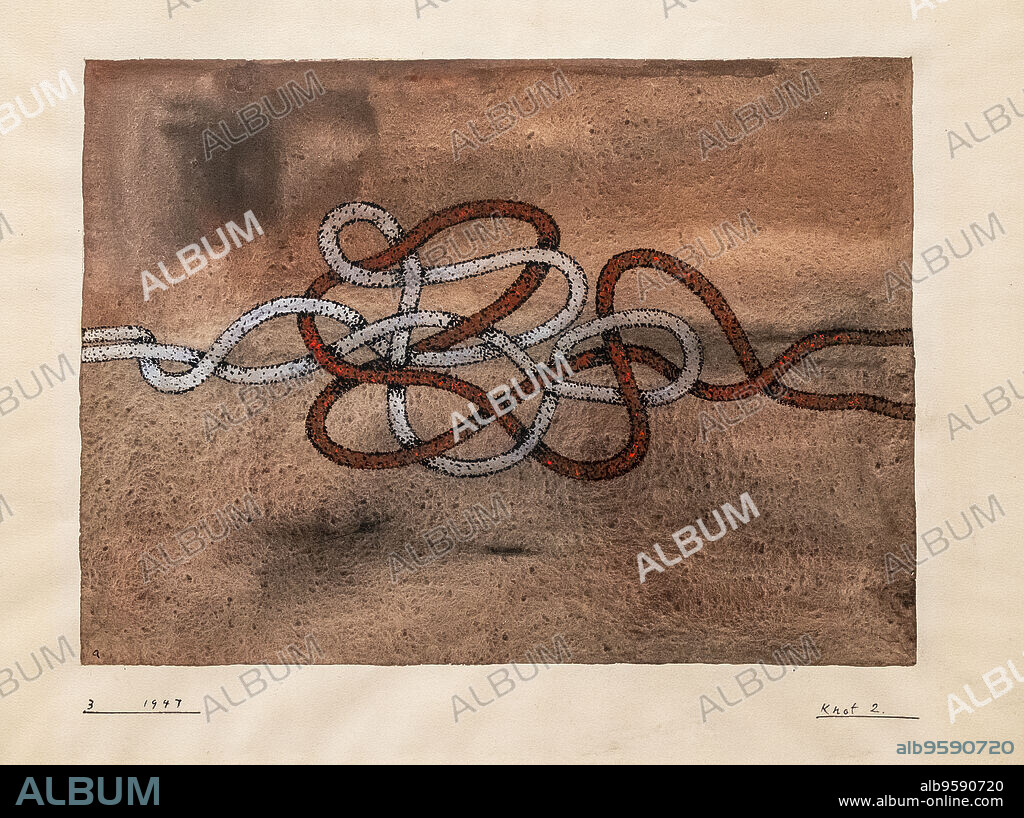 Knot 2, Anni Albers, 1947, gouache on paper, Bauhaus.