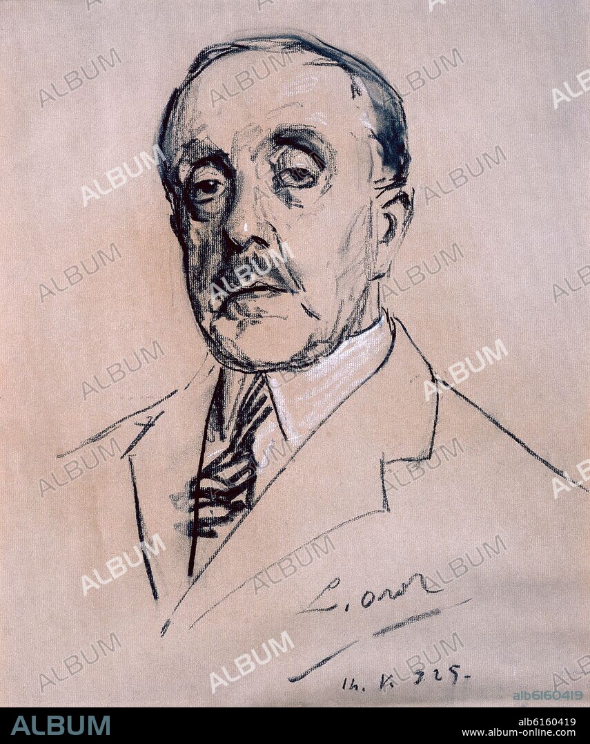 LEANDRO OROZ LACALLE (1883-1933). DIBUJO AL CARBON Y TIZA DEL FISICO JOSE AGUSTIN PEREZ DEL PULGAR (1875-1939)  - 1929.