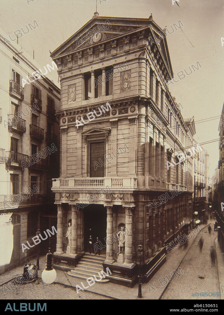 ESCUELA DE ARTES Y OFICIOS ANTIGUA ACADEMIA DE BELLAS ARTES DE SAN JORGE SITUADA EN LA PLAZA DE LA VERONICA - FOTOGRAFIA EN BLANCO Y NEGRO - AÑOS 20.