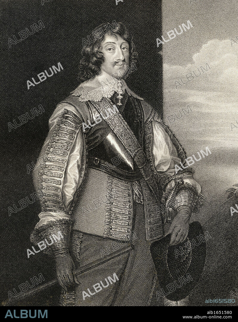 Henry Rich 1st. Earl of Holland, 1590-1649. English courtier. From the book 'Lodge's British Portraits' published London 1823.
