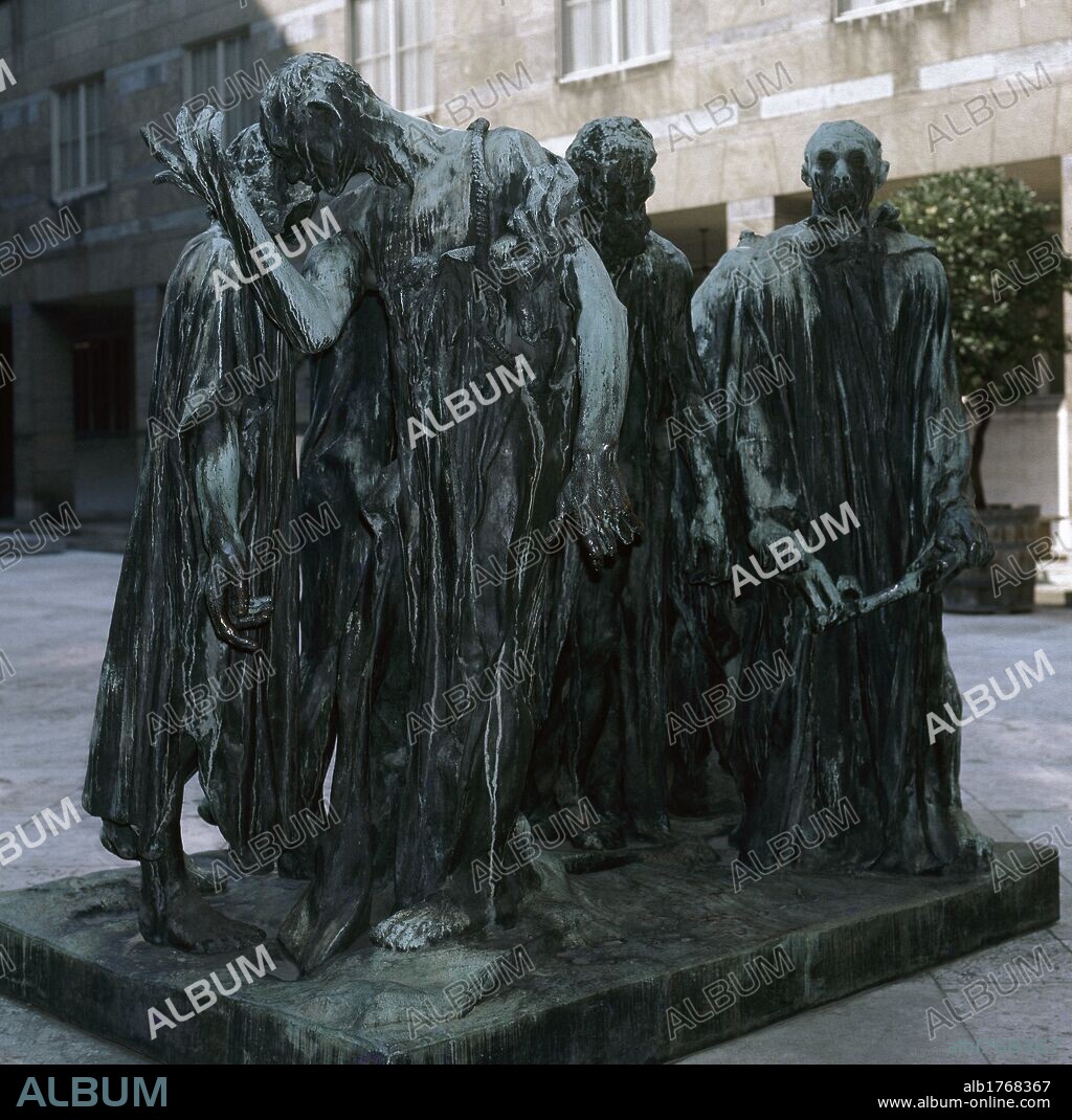 ARTE S. XIX. FRANCIA. RODIN, Auguste (1840-1917). "LES BOURGEOIS DE CALAIS". Escultura encargada por la ciudad de Calais. También se pueden encontrar en el parlamento de Londres y en Basilea. Museo de Arte de Basilea. Suiza.