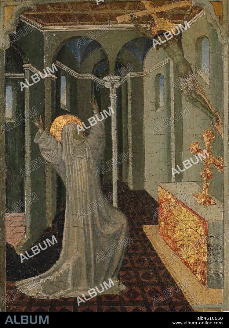 GIOVANNI DI PAOLO. Saint Catherine of Siena Receiving the Stigmata, ca. 1447-65.