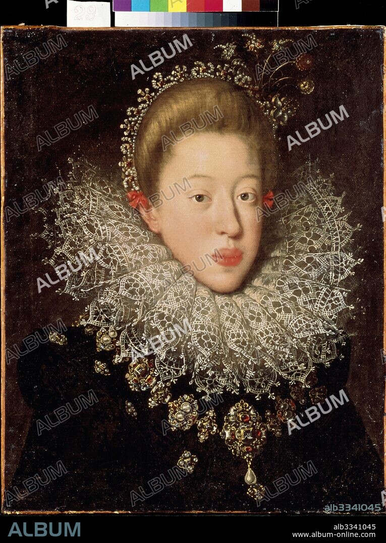 HANS VON AACHEN. Portrait of Holy Roman Empress Anna of Tyrol (1585-1618).