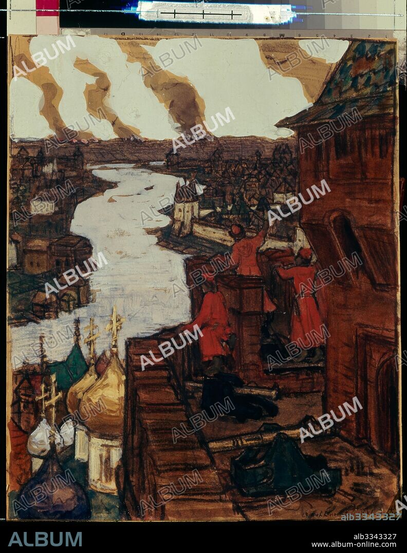APPOLINARI MIKHAYLOVICH VASNETSOV. Tatars are coming! End of XIVth century.