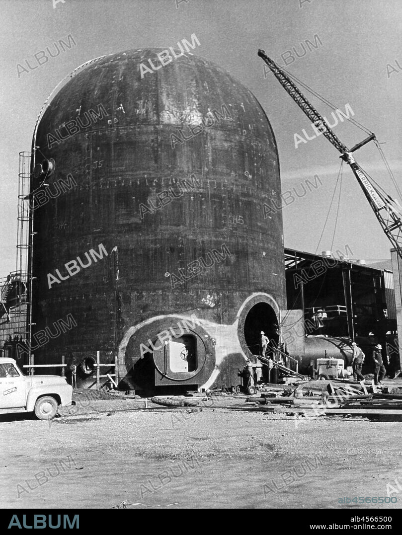 Pleasanton, California,   January, 1957 General Electric's Vallecitos Atomic Laboratory reactor is nearing completion and later this year will furnish steam for generating this country's first privately financed atomic electric power.
