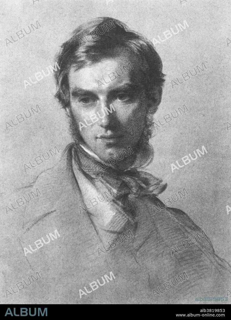 Joseph Dalton Hooker (1817-1911) was one of the greatest British botanists and explorers of the 19th century. Hooker was a founder of geographical botany, and Charles Darwin's closest friend and confidant. He was Director of the Royal Botanical Gardens and was awarded the highest honours of British science. Sketch drawn by George Richmond, 1855.