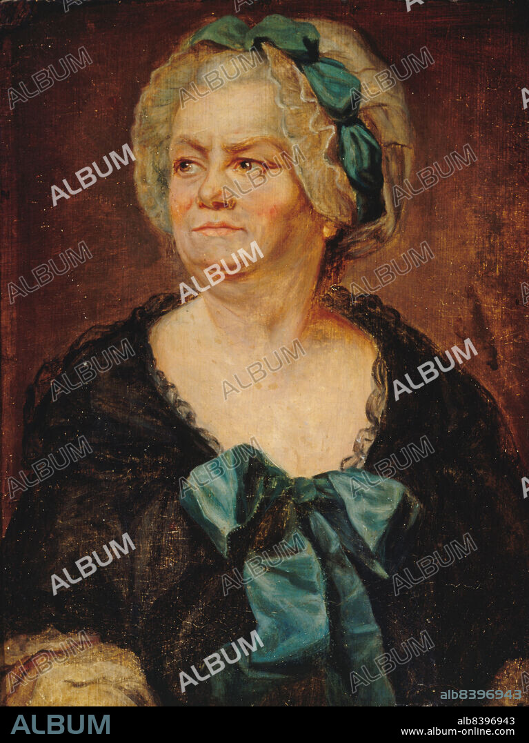 JOSEPH DUCREUX. Portrait présumé de Madame Ducreux, la mère de l'artiste. Anciennement identifié comme celui de Marie Louise Mignot (1712-1790), dite Madame Denis, nièce de Voltaire, c1770.