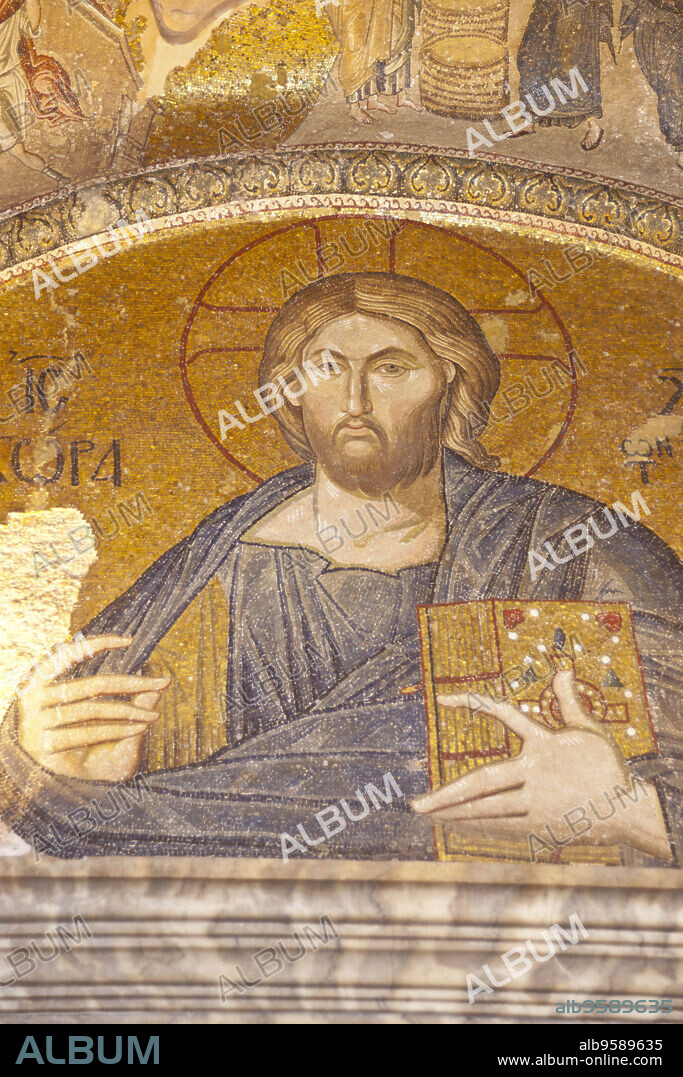 Cristo Pantocrator.Monasterio de San Salvador en Chora, siglo XI. Estambul.Turquia. Asia.