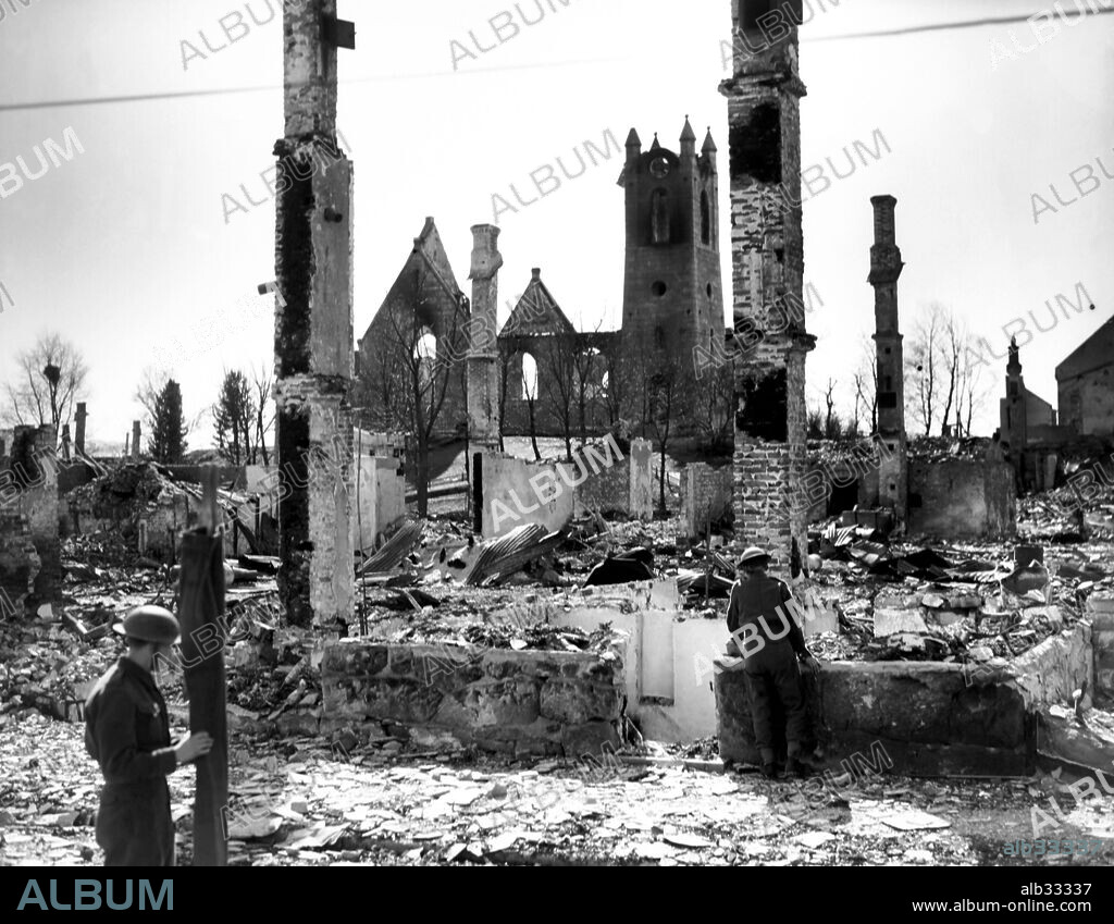 Namsos (Norway) after being bombed by Germans. April 1940.