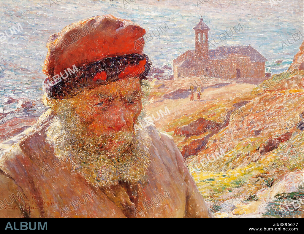 EMILE CLAUS. Ampelio, old fisherman of Bordighera. Date/Period: Ca. 1898. Painting. Oil on canvas. Height: 41.70 mm (1.64 in); Width: 58.60 mm (2.30 in).