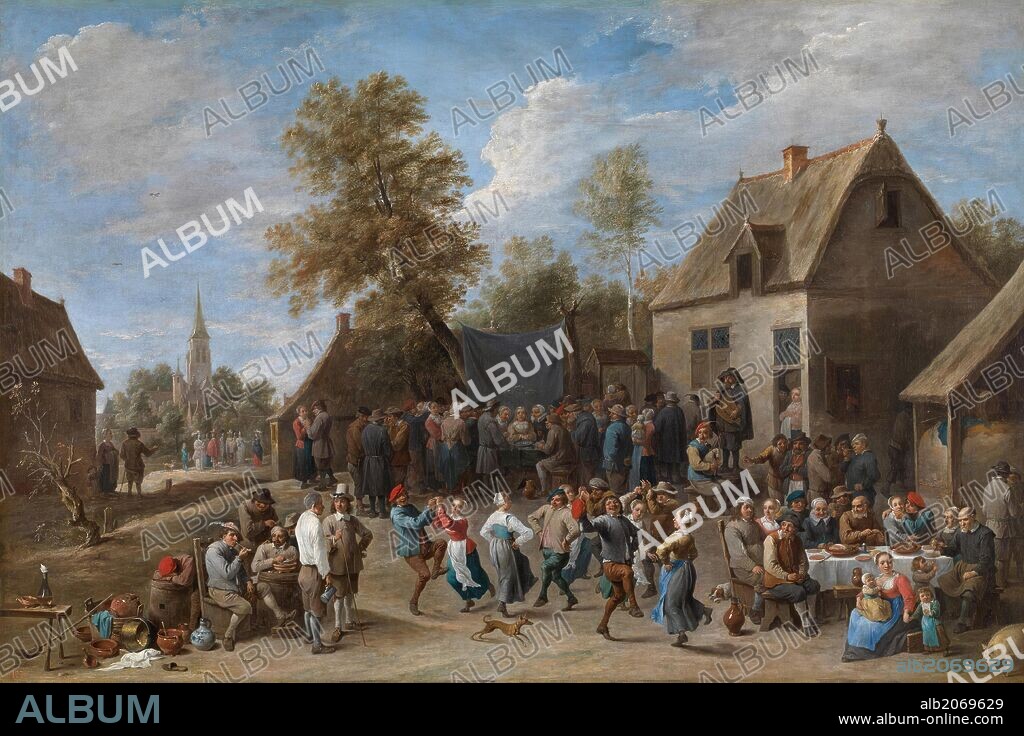 DAVID TENIERS DER ÄLTERE. David Teniers / 'Country Celebration', 1647, Flemish School, Oil on canvas, 75 cm x 112 cm, P01786.