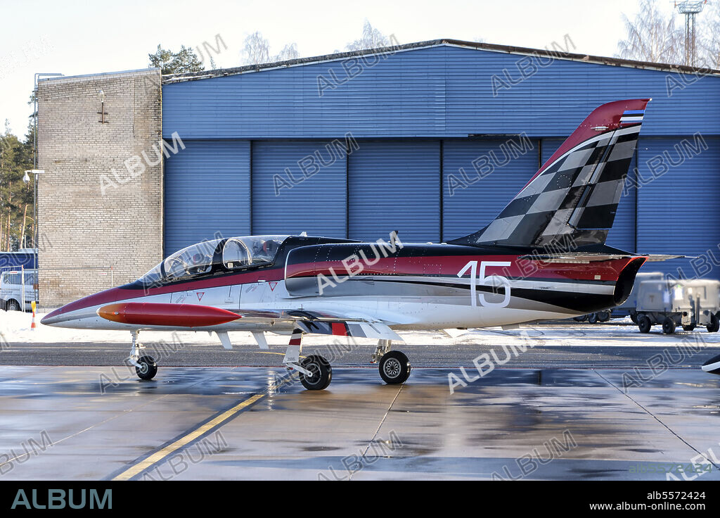 An L-39 Albatros of the Estonia Air Force at Amari Air Base, Estonia.