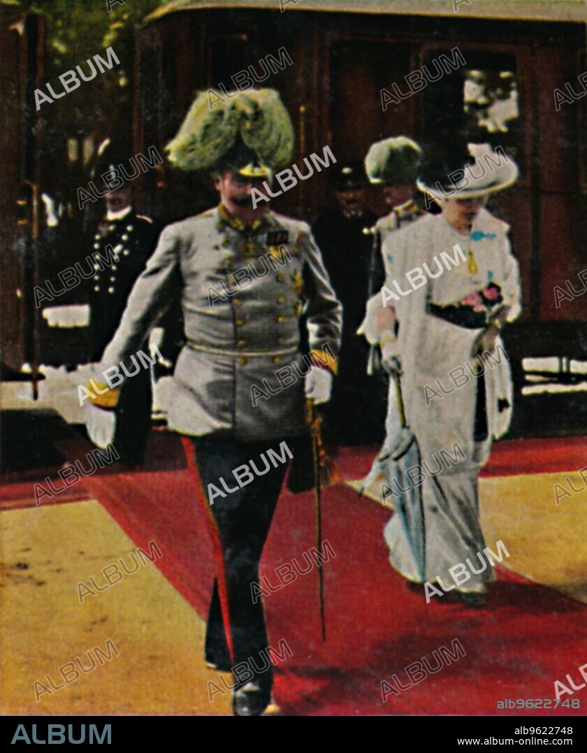 'Erzherzog Franz Ferdinand 1863-1914', 1934. Franz Ferdinand Carl Ludwig Joseph Maria (1863-1914), Archduke of Austria-Este, Austro-Hungarian and Royal Prince of Hungary and of Bohemia and, from 1896 until his death, heir presumptive to the Austro-Hungarian throne. From "Die Großen der Weltgeschichte". [Eckstein-Halpaus, Dresden, 1934].