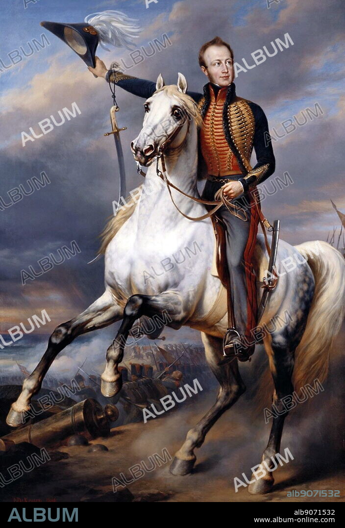 William II (Willem Frederik George Lodewijk van Oranje-Nassau) (6 December 1792 17 March 1849) King of the Netherlands, Grand Duke of Luxembourg, and Duke of Limburg from 7 October 1840 until his death in 1849. William II, King of the Netherlands (1792-1849), when Prince of Orange painting by Nicaise De Keyser (1813 1887) Date 1846.