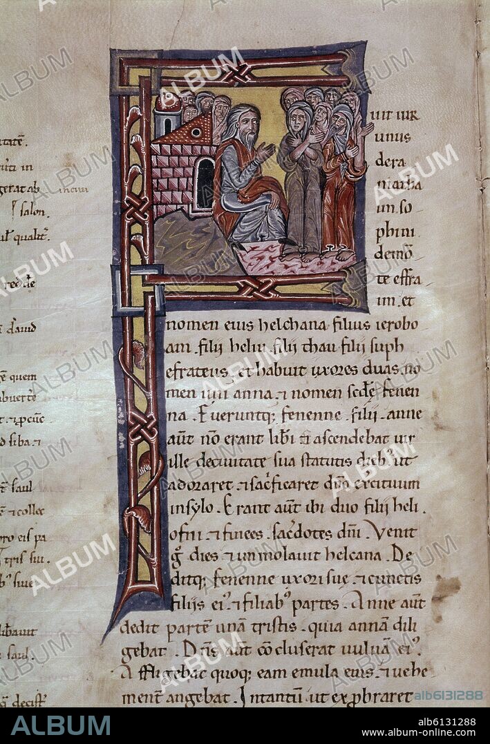 BIBLIA S XIII- SIG 4 PAG 124 V -LETRA F- ANA MADRE DE SAMUEL PIDE Y RUEGA A DIOS POR SU FERTILIDAD ANTE EL SACERDOTE HELI (ABUELO DE JESUS).