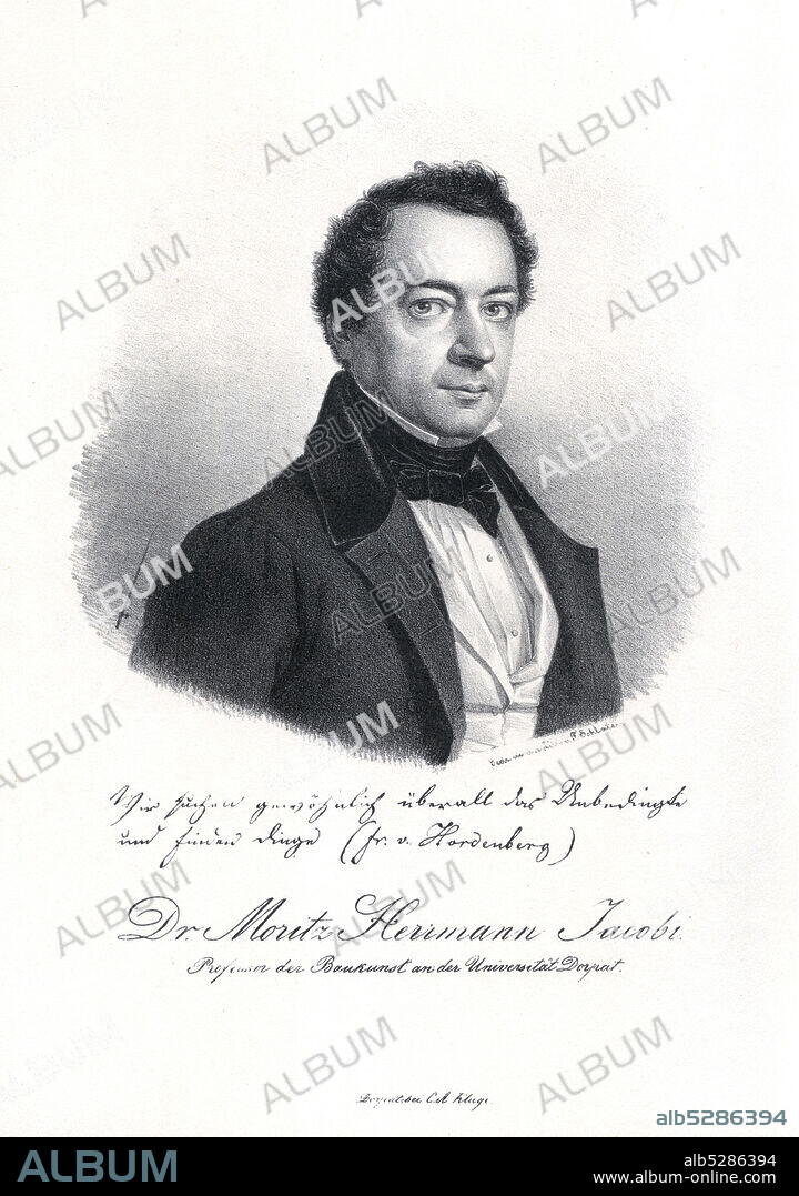 EDUARD HAU. Portrait of Moritz Hermann von Jacobi (1801-1874).